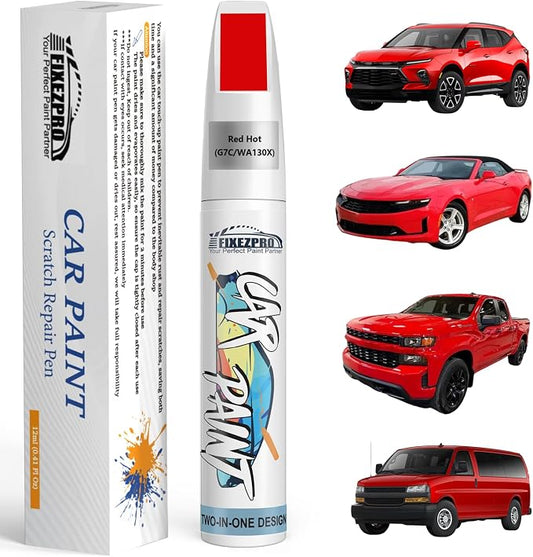 Red Hot(G7C/WA130X) Touch Up Paint for Chevrolet, Car Paint Scratch Repair Remover Pen Color Exact Match, Quick and Easy Fix Automotive Chips and Nicks Scuff