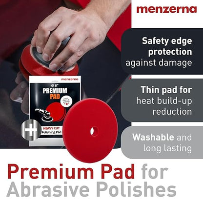 menzerna Deep Scratch Remover Kit I Car polishing Set with Menzerna Heavy Cut 1000 (8oz) and 6 Inch Polishing Pad I Deep Scratch Remover Kit for All Types of Vehicles
