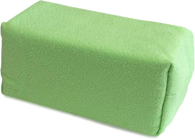 Detailer's Preference Suede Scratch-Free & Streak-Free Microfiber Coating Applicators, Minimal Absorption to Save Wax & Coatings with Hidden Stitching & Ergonomic Design, Green, 10-Pack