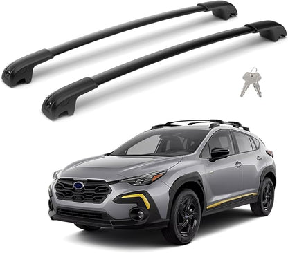 300LBS Lockable Roof Rack Cross Bars Compatible with Subaru Crosstrek 2018-2023 & Impreza 2017-2023, Aluminum Anti-Corrosion Cross Bar Fit Luggage Kayaks Bicycles Snowboard with Raised Side Rails