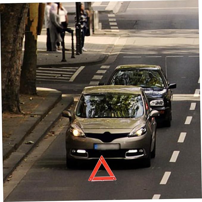 PartyKindom Safety Triangle for Trucks Emergency Warning Sign Kit Easy Setup Triangle Markers
