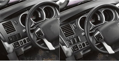 NVCNX Real Premium Carbon Fiber for Toyota 2nd Gen Tacoma Accessories 2005-2015 2006 2007 2008 2009 2010 2011 2012 2013 2014 Car Dash Dashboard Panel Cover Interior Trim Kit Overlay Sticker Decal 7PCs