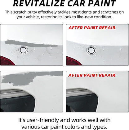 Calvana (4-Pack 20g Car Body Filler Repair Kit, Automotive Putty Scratch Filler, Quick-Drying Formula for Minor Touch-ups, Ideal for Car Paint Scratch Removal and Rust, Includes Repair Tools