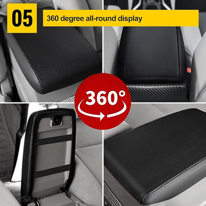 AOMSAZTO Console Covers for 2012 2013 2014 2015 2016 Honda CRV Armrest Covers for Honda CR V Black with Black Stiches