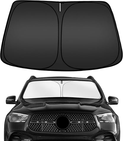 ARISMOTOR Windshield Sun Shade for Mercedes Benz GLE 350 450 2020-2025 2026, Custom Fit Foldable Front Window Sunshade Sun Visor Protector, Block UV Rays Keep Your Car Cooler
