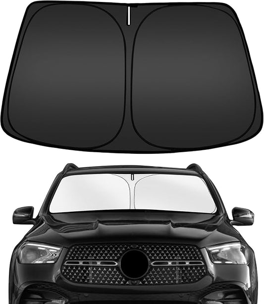ARISMOTOR Windshield Sun Shade for Mercedes Benz GLE 350 450 2020-2025 2026, Custom Fit Foldable Front Window Sunshade Sun Visor Protector, Block UV Rays Keep Your Car Cooler