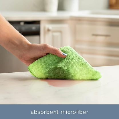 S&T INC. 25 Pack Microfiber Cleaning Cloth, Bulk Towels for Home, Reusable Microfiber Towels for Cars, Cleaning Rags, Assorted, 11.5 Inches x 11.5 Inches, 25 Count
