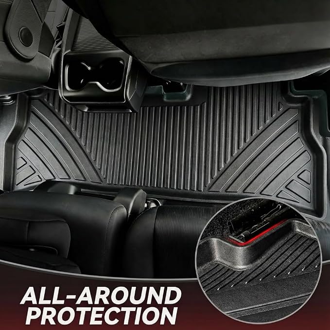 YITAMOTOR Floor Mats Fit for 2024 2025 2026 Chevrolet Trax ACTIV/LS/LT/RS, TPE All Weather Custom Fit Floor Liners & Cargo Mat for Chevy Trax Accessories, Automotive 1st & 2nd Row Car Mats Set, Black
