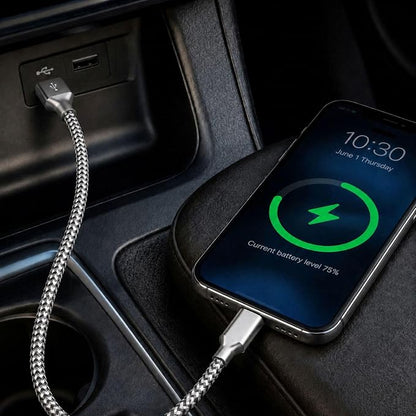 2-in-1 Wireless CarPlay & Android Auto Adapter+ 3FT Gray USB-A to USB-C Car Carplay Cable