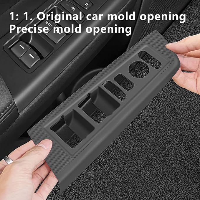 Temmis 4PCS Car Door Window Switch Panel Cover for Honda CRV 2023-2026 (Gasoline & Hybrid), Auto Interior Decor Accessories Armrest Trim Silicone Style Kit-Black