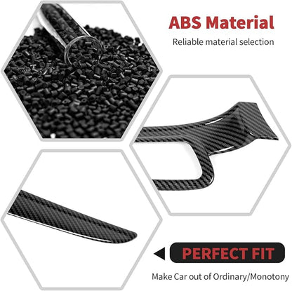 RT-TCZ Carbon Fiber Center Console Dashboard Panel Trim Inner Door Handle Cover Interior Trim Kit Decor Accessories for Jeep Grand Cherokee 2011-2020