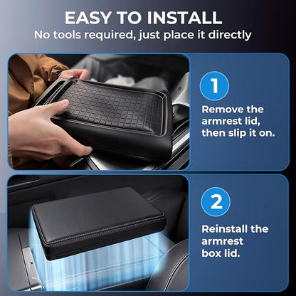 Center Console Cover for Toyota RAV4 2026, Interior Accessories Anti-Slip Center Console Cover Silicone Protective Pad Mat for 2026 RAV 4, Black