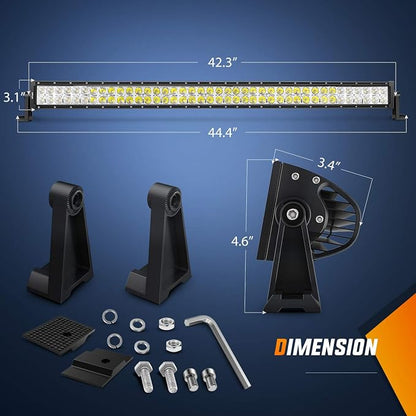 Nilight LED Light Bar 42Inch 240W Spot Flood Combo Driving Lamp Roof Bumper Off Road Lights LED Work Light Pods for Trucks Pickup SUV ATV UTV Boat 4x4 Van Camper