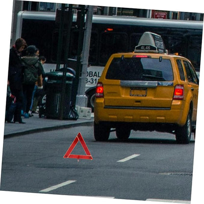 VOSAREA Safety Triangle Reflective Warning Sign for Vehicles High Visibility Roadside Kit for Car Breakdowns and Traffic Safety Easy to up Reflector