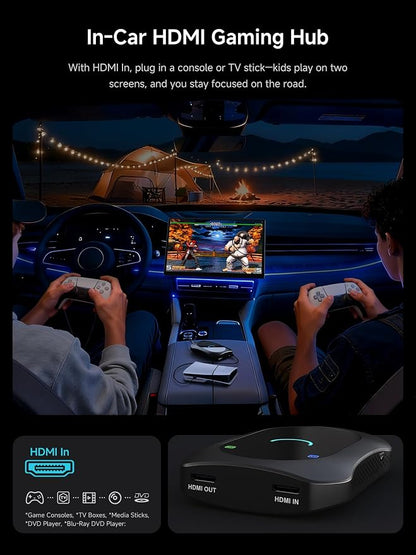 Magic AI Box, Wireless CarPlay/Android Auto Adapter, Car Video Box Supports for Netflix/YouTube/TikTok/TF Card, DriveChat AI Smart Box with GPS/Dual Bluetooth