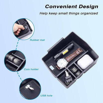 JKCOVER Center Console Organizer Tray Compatible with 2025 Subaru Forester Interior Armrest Insert Storage Box Easy Removal Accessories