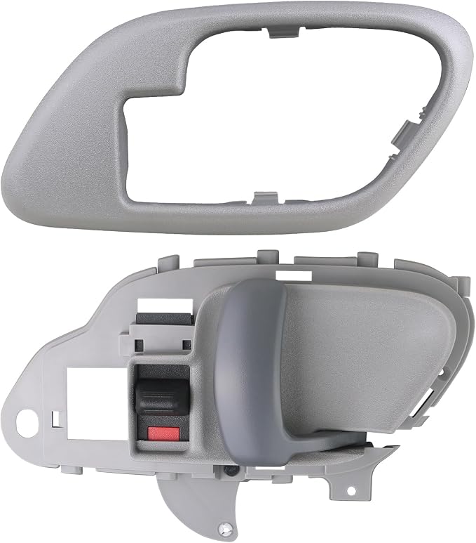 APPERFiT Interior Door Handle w/Bezel Kit RH (Gray) Compatible with 1995-2002 Chevy Chevrolet GMC Truck C1500 C2500 C3500 K1500 K2500 K3500 Suburban Tahoe Yukon Replaces 15708044