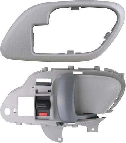 APPERFiT Interior Door Handle w/Bezel Kit RH (Gray) Compatible with 1995-2002 Chevy Chevrolet GMC Truck C1500 C2500 C3500 K1500 K2500 K3500 Suburban Tahoe Yukon Replaces 15708044
