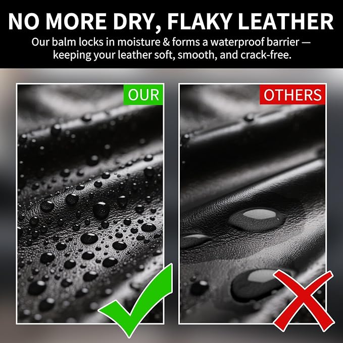 Leather Recoloring Balm and Leather Repair Kit for Furniture, Black Leather Restorer for Couches, Furniture, Car Seats, Leather Paint & Stain for Sofa, Chairs, Bags, and More