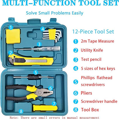 Car Emergency Kit with Jumper Cables Car Safety Kit Vehicle Emergency | Car Emergency Kits for Vehicles Headlamps, Car Glasses Holder, Safety Hammer, Ideal Gifts for New Drivers