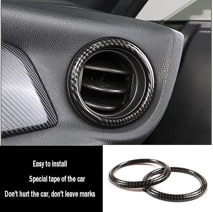 Car Accessories Fit for Subaru BRZ &Toyota 86 Accessories 2012-2020 Interior Center Consoles Decoration AC Air Outlet Vent Front + Side Frame Trims Cover kit (Carbon Fiber Style) ABS 2 PCS