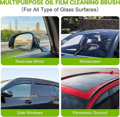 Oil-Free Car Glass Brushes, Upgrade Clear Vision Glass Cleaner, Automotive Oil Film Cleaning Brush for Car Windows, Clearvision Cars Windshield Cleaner Tool (150ml)