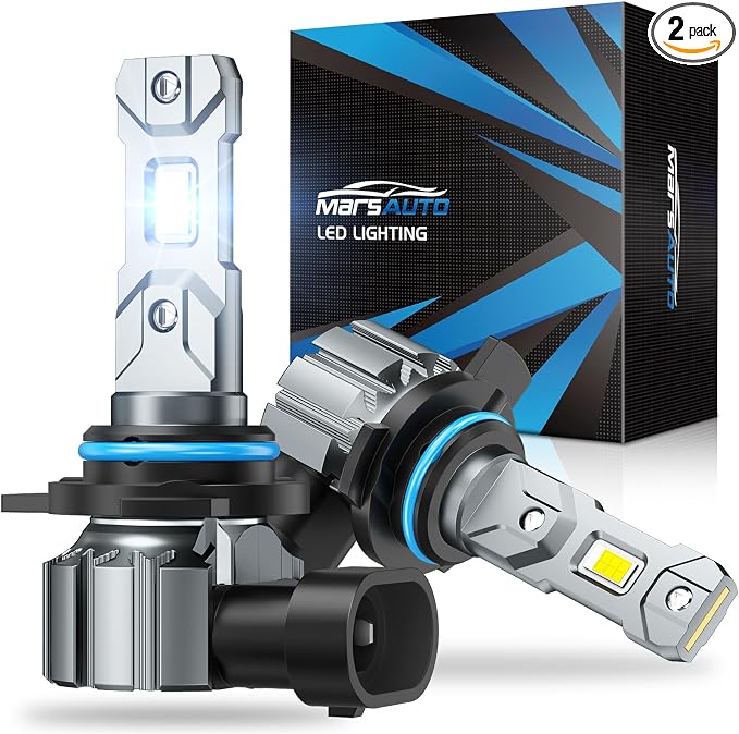Marsauto 9012 Light Bulbs, 30,000LM 8X Brighter 6000K Cool White, 1:1 Mini Size IP68 Waterproof 9012 Fog Lights, Quick Installation, Pack of 2
