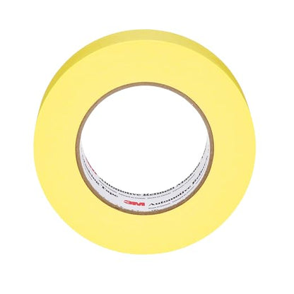 3M Automotive Refinish Masking Tape 388N, 06654, 36 mm x 55 m, Yellow, Crepe Backing, Moisture Resistant, Multi-Purpose