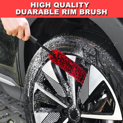 12Pcs Wheel Brush Kit for Cleaning Wheel and Tire, Wheel and Rim Brush, Car Detailing Brushes, Tire Brush, Bendable & Durable Car Wheel Rim Cleaner Brush Set,Car Detailing Cleaning Brush Supplies Kit