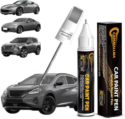 K51 Platinum Graphite Metallic Car Touch Up Paint for Nissan, Color Accurate Car Paint Scratch Repair Pen Kit Quick & Easy Fix Vehicle Chips and Automotive Nicks Scuff