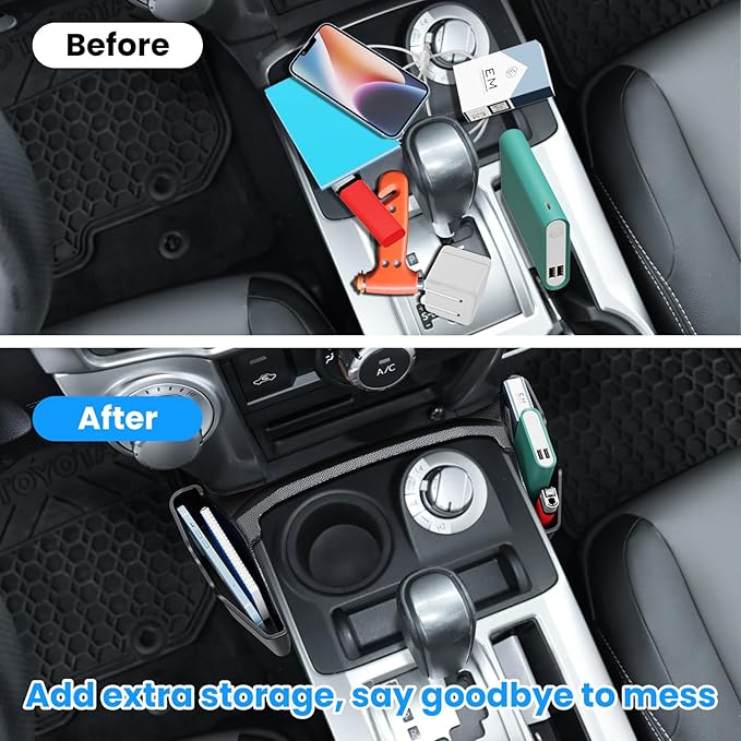 DIAMOOKY 3PCS Center Console Organizer Compatible with Toyota 4Runner 2024 2023 2022 2021 2020 2019-2010 Glove Box Organizer Gear Shift Tray Armrest Storage Box 5th Gen 4 Runner Accessories