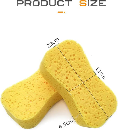 SCUARI 3PCS Car Wash Sponge,9.1 x 4.3 x 1.6 Inch Car Sponges for Washing,Car Accessories Large Sponges for Cleaning,Automotive Cleaning Supplies,Suitable for Most Cars,Boats,RVs,Motorbikes