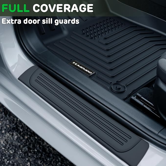 Floor Mats for 2026 Subaru Crosstrek Hybrid Upgrade Trunk Mat with Backrest Mat All Weather TPE Floor Liners Fit for Subaru Crosstrek Hybrid Odorless Anti-Slip Full Set Car Accessories(Not Fit Gas)