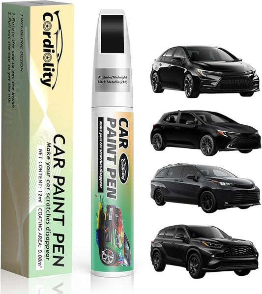 Attitude/Midnight Black Metallic(218) Touch Up Paint Pen for Toyota,Car Paint Scratch Repair Pen Quick and Easy Fix Auto Paint Scratch