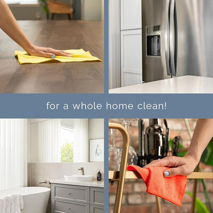 S&T INC. Microfiber Cleaning Cloth, Bulk Microfiber Towel for Home, Reusable and Lint Free Cloth Towels for Car, Assorted Colors, 11.5 Inch x 11.5 Inch, 12 Pack