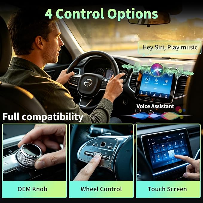 2026 Upgraded 3-in-1 Magic Box 3.0 Wireless CarPlay Adapter & Android Auto Wireless Adapter, CarPlay AI Box with Netflix/YouTube Support, Car Video Box for OEM Wired CP/AA, 5G WiFi BT 5.0, Plug & Play