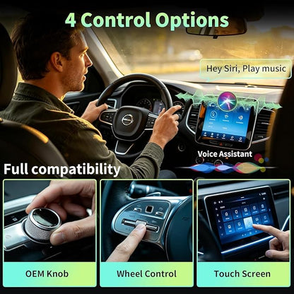 2026 Upgraded 3-in-1 Magic Box 3.0 Wireless CarPlay Adapter & Android Auto Wireless Adapter, CarPlay AI Box with Netflix/YouTube Support, Car Video Box for OEM Wired CP/AA, 5G WiFi BT 5.0, Plug & Play