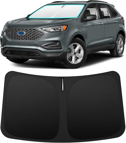 INSAUTO Custom Fit Windshield Sun Shade Accessories for Ford Edge 2015-2024, Foldable Front Window Sunshade, UV & Heat Reflector, Keeps Interior Cool, Includes Storage Bag