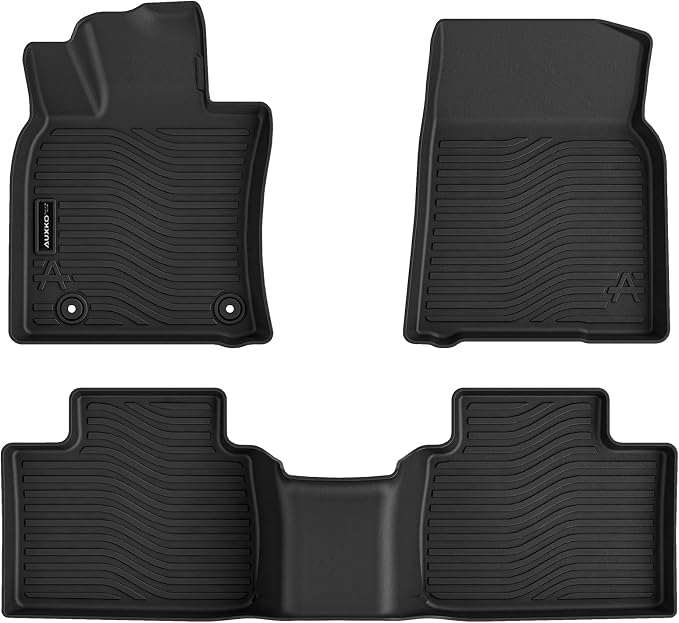 Auxko All Weather Floor Mats Fit for Toyota Camry 2025 2026 Include Hybrid LE/SE/XLE/XSE TPE Liners Camry Accessories All Season Guard Odorless Anti-Slip Floor Mats Black