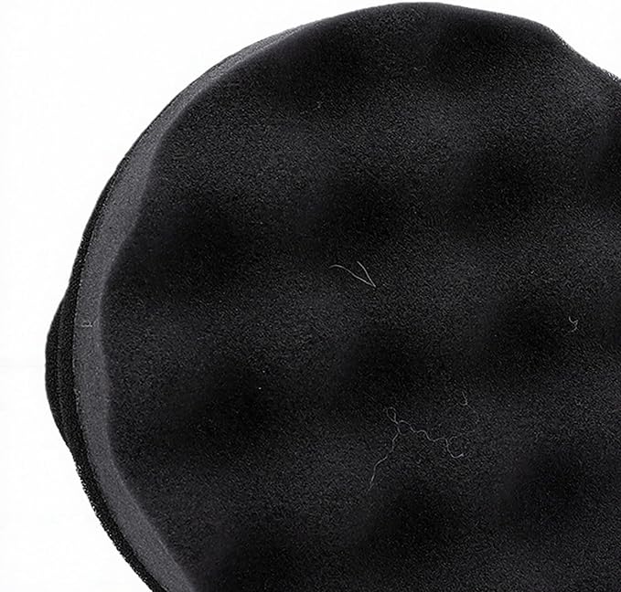 2PCS Tire Dressing Applicator Sponge, Wave Contoured Wheel Tire Detailing Applicator, Reusable Hex Grip Dressing Pad for Car Protection & Shine, Black (Large)