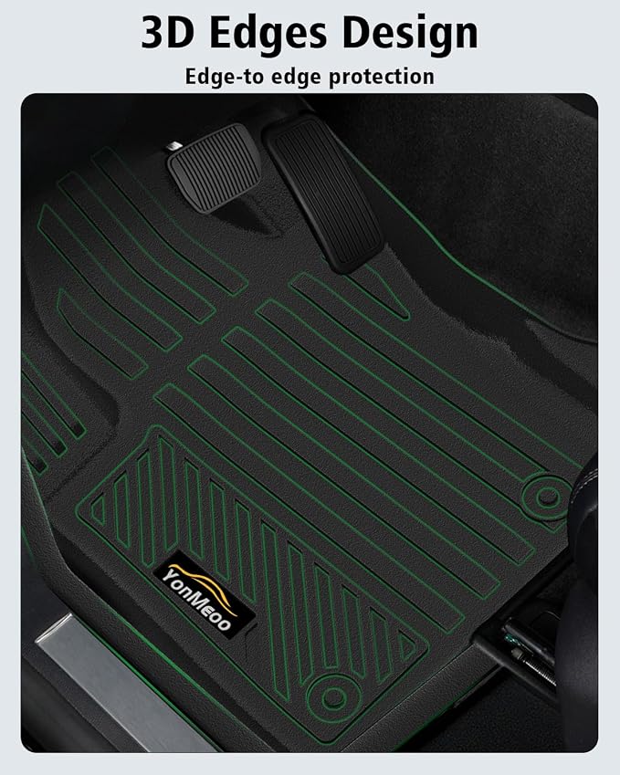 Floor Mats Custom Fit for Jeep Compass 2017-2025 2026 Trunk Mat with Backrest Mat All Weather TPE Rubber Cargo Liner Anti-Slip Full Set for Compass Accessories (Trunk Mat+Backrest Mats+Floor Mats)