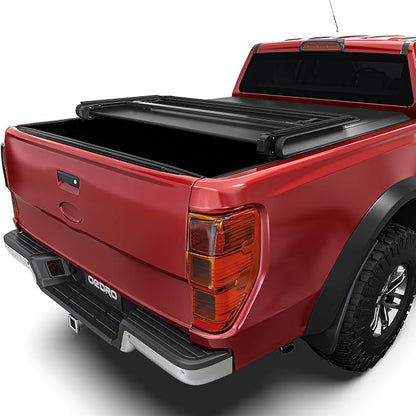 oEdRo Soft Tri-fold Truck Bed Tonneau Cover Compatible with 2022 2023 2024 2025 2026 Ford Maverick, Styleside 4.5 Feet Bed