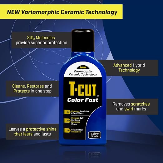 T-Cut Dark Blue Scratch Remover Color Fast Paintwork Restorer Car Polish - 17 Fl Oz 13 Colours Available