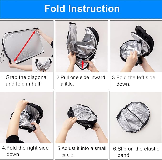 Windshield Sun Shade for 2018-2022 Honda Accord, 310T Thick Polyester Full Coverage Sun Visor, Foldable Heat Block UV Protection