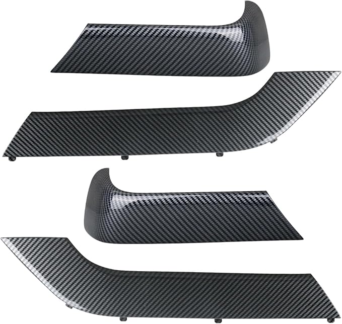 4PCS Door Armrest Cover Trim Kit Front&Rear Left Right Side Door Panel Arm Rest Bezel Carbon Fiber Compatible with 2014-2020 Chevy Silverado GMC Sierra