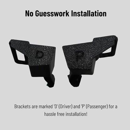 2Pcs Car Door Arm Rest Switch Panel Clip Repair Kit, Compatible with 2003-2007 Chevrolet Silverado Tahoe Suburban Avalanche & GMC Sierra Yukon, Driver & Passenger Side Door Armrest Bracket Fix (Black)