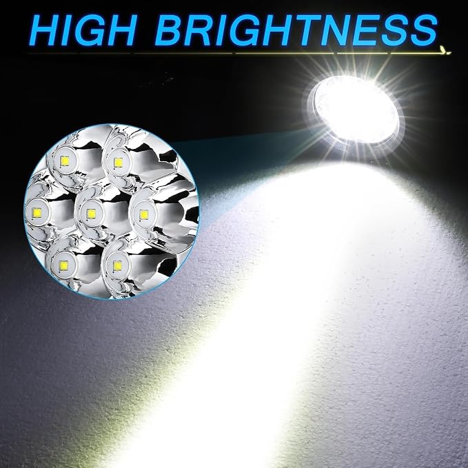 Round LED Pod Lights, ACEC SHOP 2PCS 42W 3.5 Inch Spot Beam Driving Lights Off Road Light Ditch Light Round LED Pods for Trucks Pickup SUV UTV ATV Boat Motorcycle