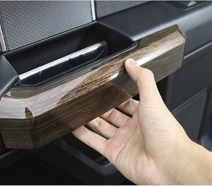 Voodonala Wood Grain Inner Door Handle Covers Trim for Ford F150 2015 2016 2017 2018 2019 2020 (ABS,4Pcs/Set)