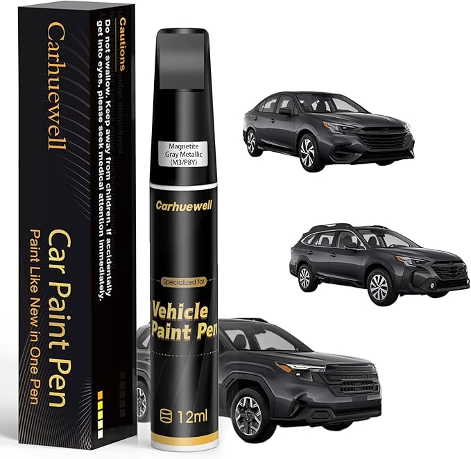Magnetite Gray Metallic(M3/P8Y) Touch Up Paint Compatible with SUBARU, Exact Match Car Paint Pen Automotive Scratch Repair Remover Kit Quick & Easy Solution for Vehile Chips and Nicks