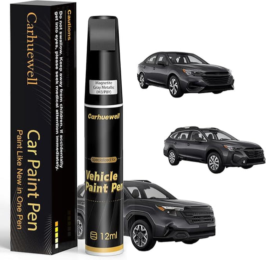 Magnetite Gray Metallic(M3/P8Y) Touch Up Paint Compatible with SUBARU, Exact Match Car Paint Pen Automotive Scratch Repair Remover Kit Quick & Easy Solution for Vehile Chips and Nicks